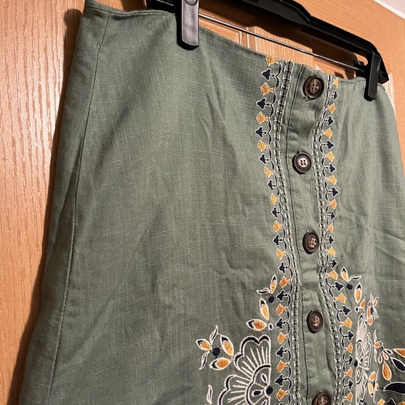 Blue Rain Embroidered Boho Mini Skirt NWT - Picture 9 of 11